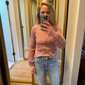 Madewell bubble swing turtleneck, subtle pink sweater, size Xsmall